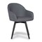 Studio Designs Home Dome Swivel Dining / Office Chair with Arms in Charcoal Grey